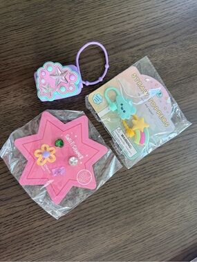 Croc Charm Set, Rainbow Straw Toppers and Jeweled Sanitizer Holder